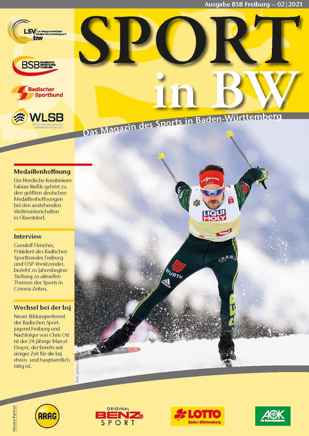 Cover Sport in BW mit Langläufer