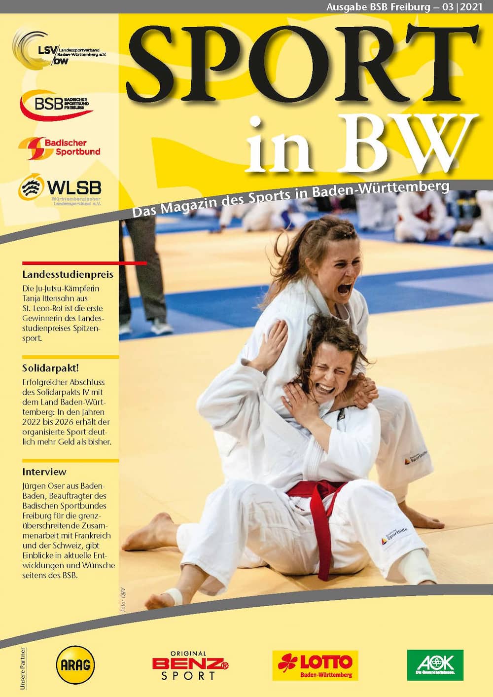 Cover Sport in BW mit Ju-Jutsu Kämpferinnen