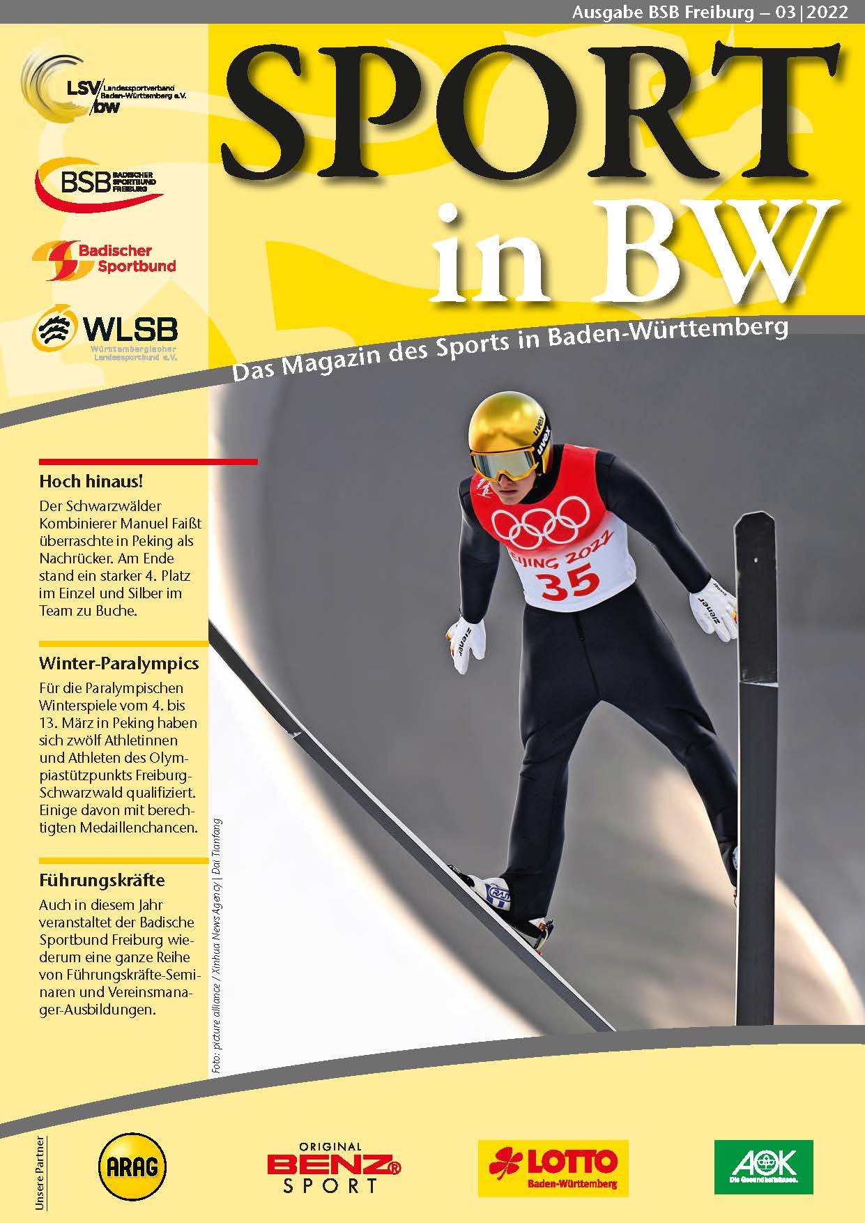 Cover Sport in BW Magazin - Skispringen