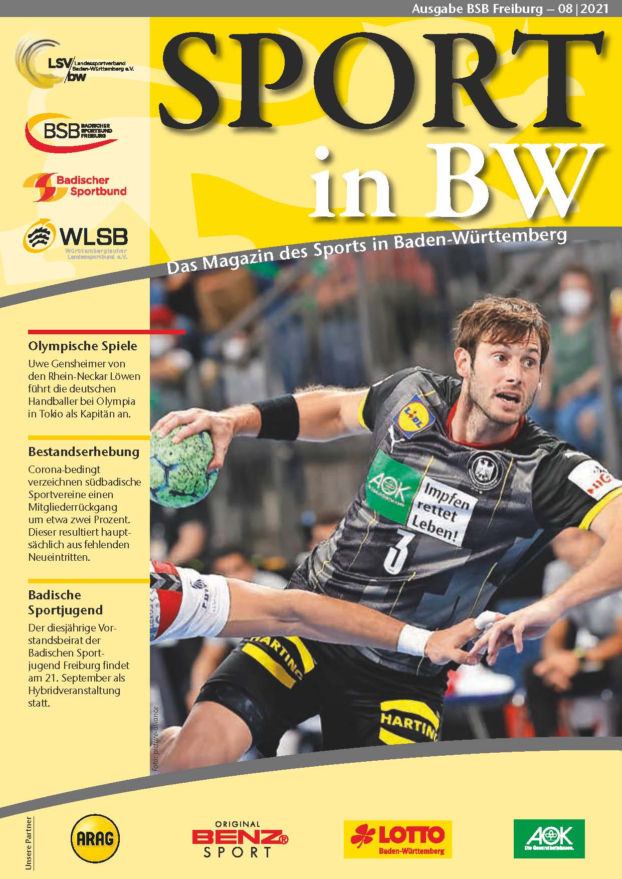 Cover Sport in BW mit Handballer Gensheimer