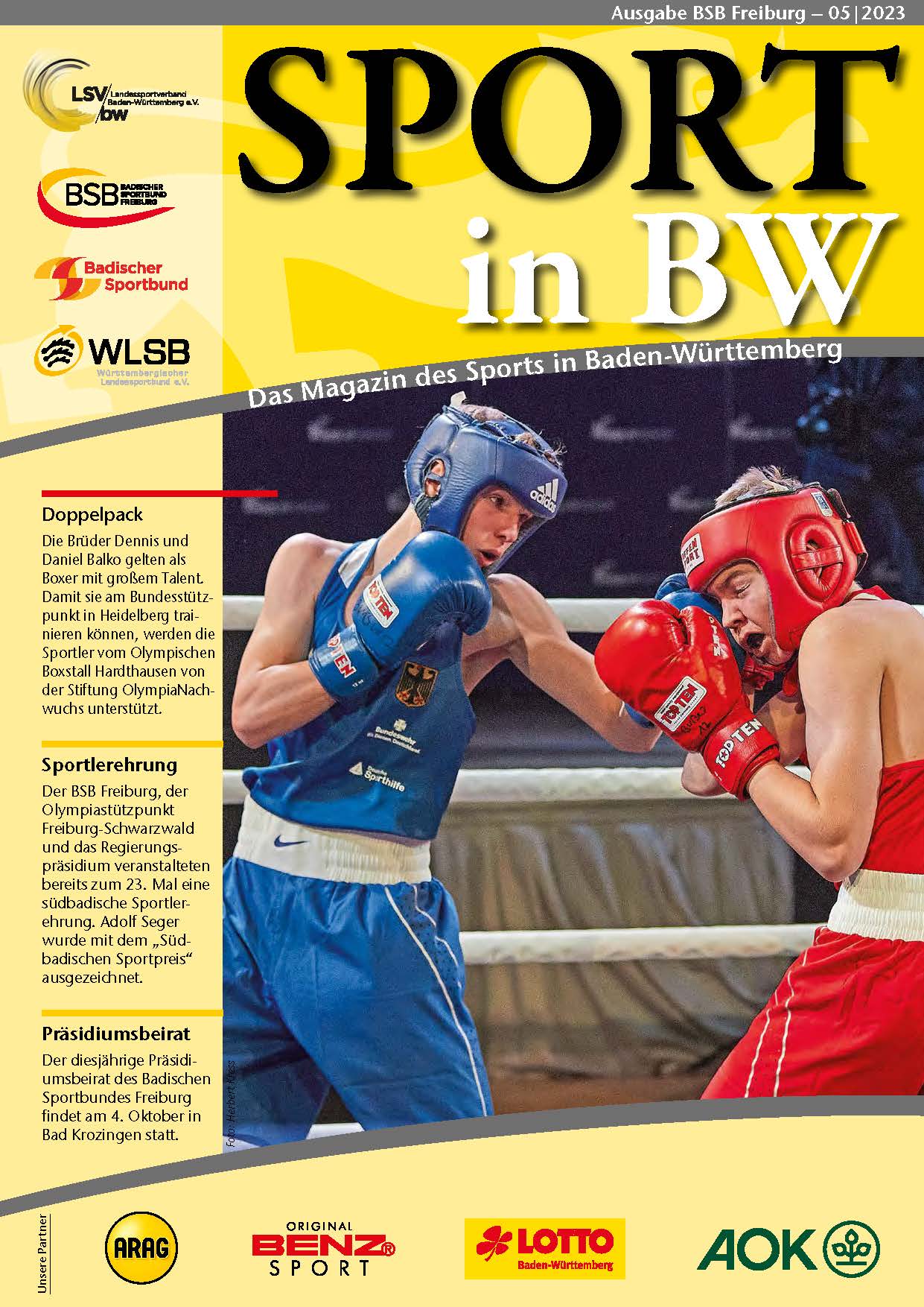 Cover Magazin Sport in BW - Boxen