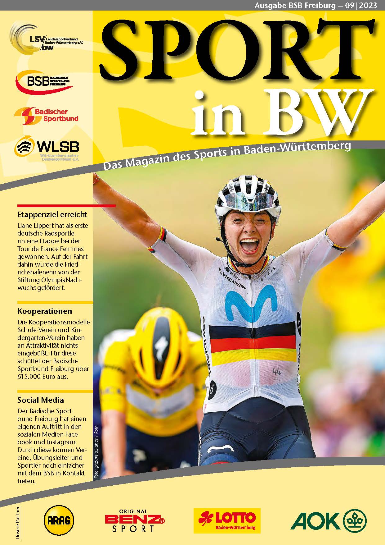 Cover Magazin Sport in BW - Radsport
